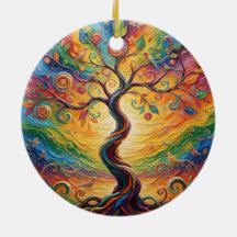 Colourful Rainbow Tree Abstract