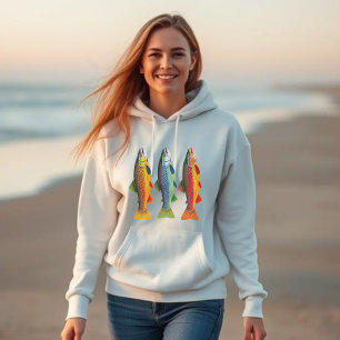Colourful Rainbow Trout Hoodie