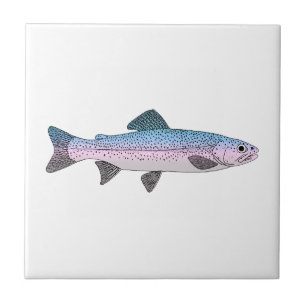Colourful Rainbow Trout Tile