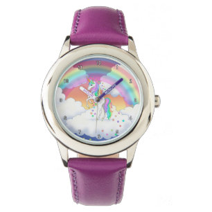Colourful Rainbow Unicorn and Stars Watch