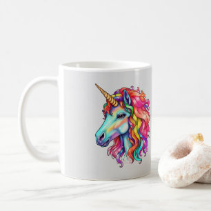 colourful rainbow unicorn coffee mug