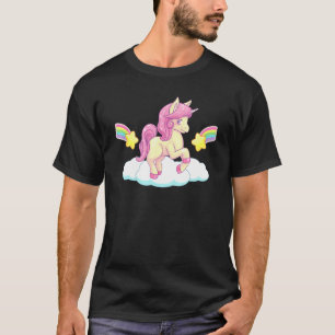 Colourful Rainbow Unicorn Cute Magical Horses T-Shirt