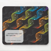 Colourful Rainbow Wavy Abstract Twist Modern Art