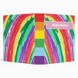 Colourful Rainbow with Name Binder