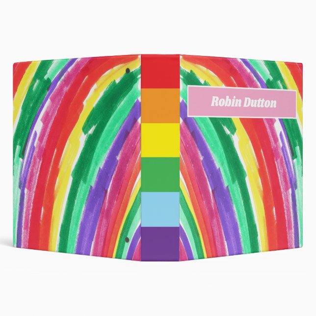 Colourful Rainbow with Name Binder (Background)