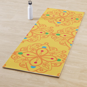 Colourful Rainbow Yoga mandala Pattern Mat