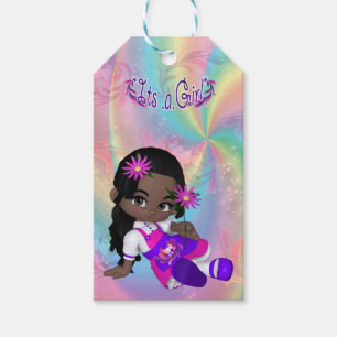 Colourful Rainbows & Cutie-pie Baby Shower Gift Tags