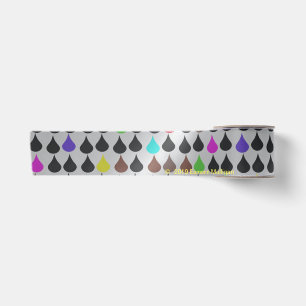 Colourful Raindrops Satin Ribbon