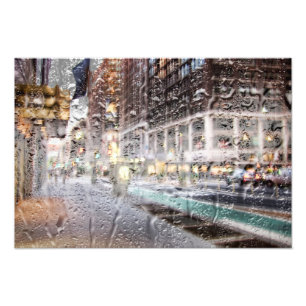 Colourful Rainy Day NYC Abstract Photo Print