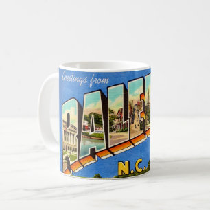 Colourful Raleigh NC Greetings Postcard Mug