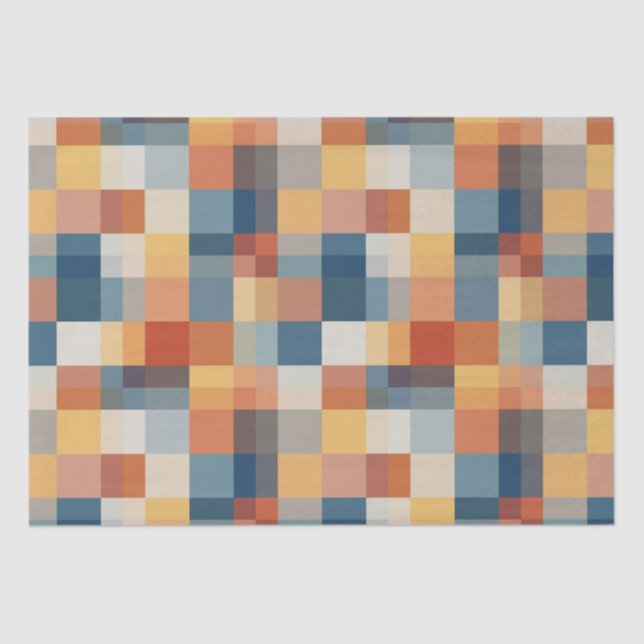 Colourful random geometric shapes pattern tissue paper (Front)