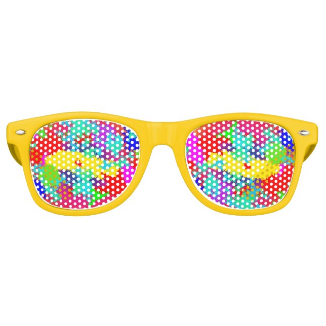 Colourful Random Trippy Pattern Party Shades (Front)