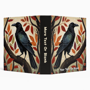 Colourful Raven Perched in a Tree Binder
