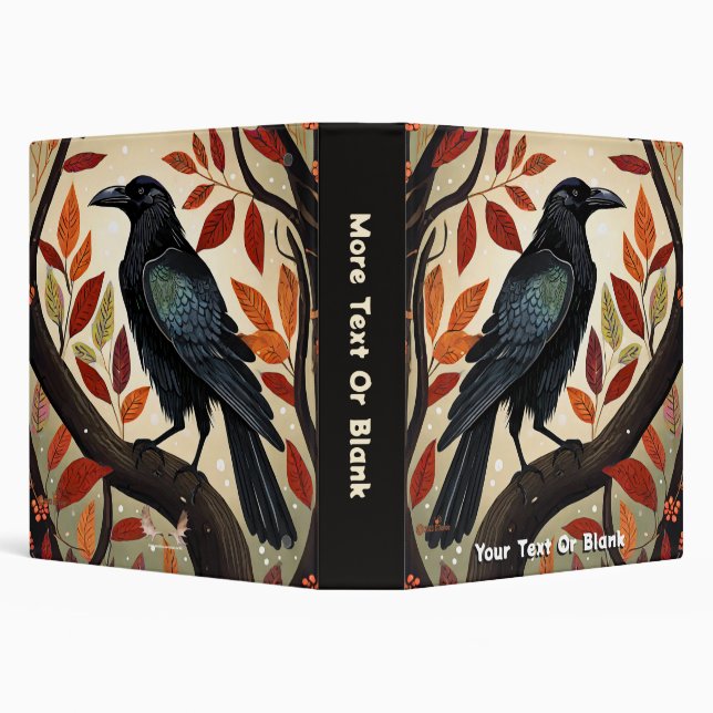 Colourful Raven Perched in a Tree Binder (Background)