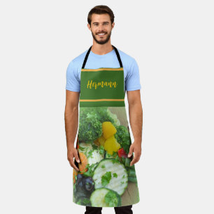 colourful raw vegetables  apron