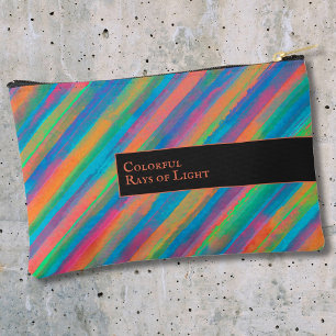 Colourful Rays of Light falling into darkness Accessory Pouch