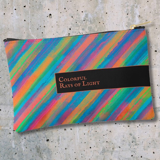 Colourful Rays of Light falling into darkness Accessory Pouch (Creator Uploaded)