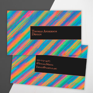 Colourful Rays of Light falling into darkness Business Card