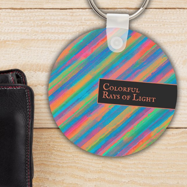 Colourful Rays of Light falling into darkness Keychain (Creator Uploaded)