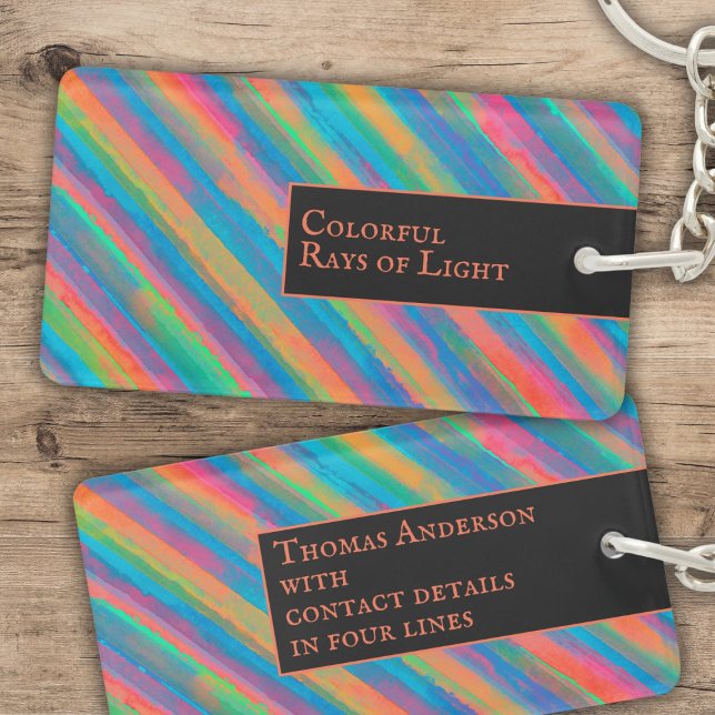 Colourful Rays of Light falling into darkness Keychain (Creator Uploaded)