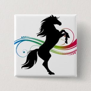 Colourful Rearing 2 Inch Square Button