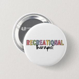 Colourful Recreational Therapist 2 Inch Round Button
