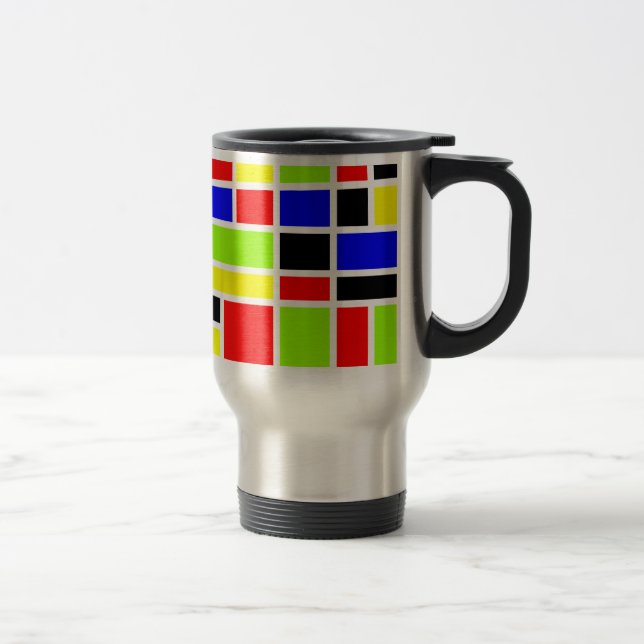 Colourful Rectangles 01 - Customized Travel Mug (Right)