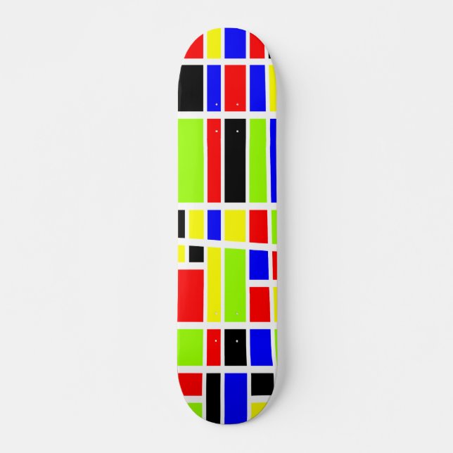 Colourful Rectangles 03 Skateboard (Front)