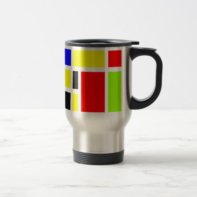 Colourful Rectangles 04 - Customized Travel Mug (Right)