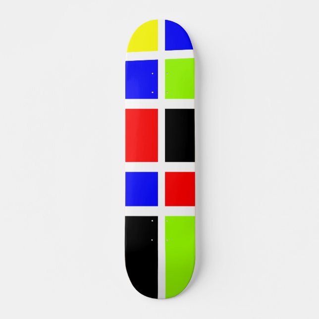 Colourful Rectangles 07 Skateboard (Front)