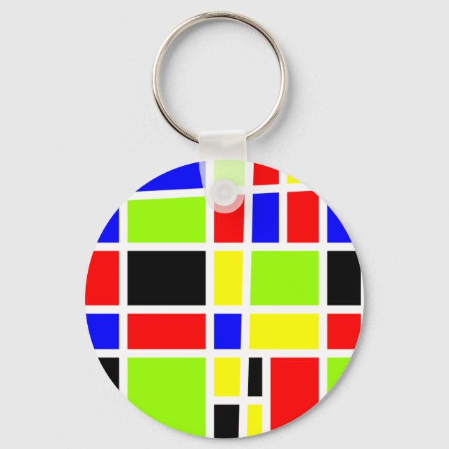 Colourful Rectangles Keychain (Front)