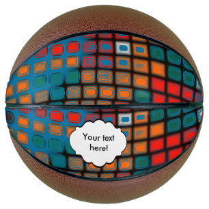 Colourful rectangles pattern basketball