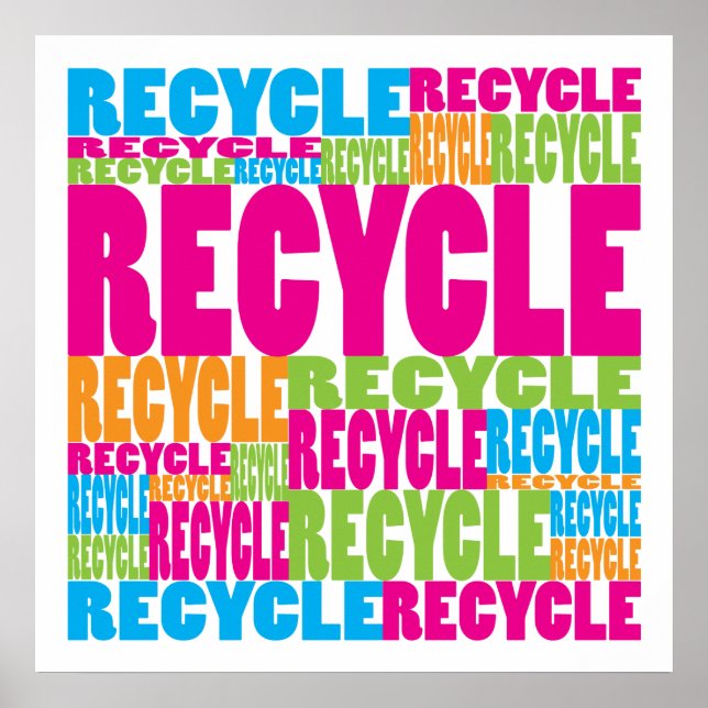 Colourful Recycle Poster (Front)