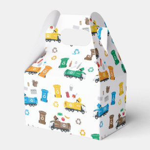 Colourful Recycling Garbage Trucks & Bins Favor Box