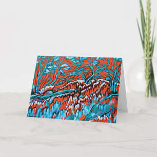 Colourful Red and Blue Magical Woodlands Card