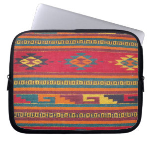 Colourful Red Aztec Pattern Laptop Sleeve