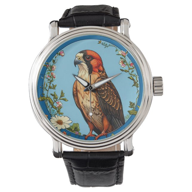 Colourful Red-footed falcon Bird Watch (Front)