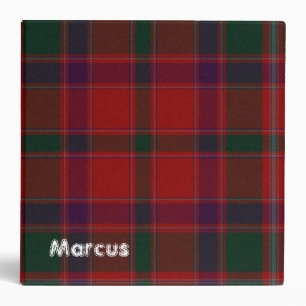 Colourful Red Plaid Binder