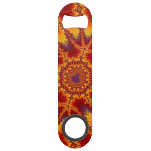 Colourful Red, Purple and Yellow Fractal Bar Key