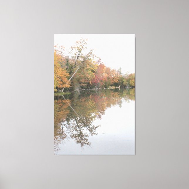 Colourful Reflection On The Water Canvas Print (Front)