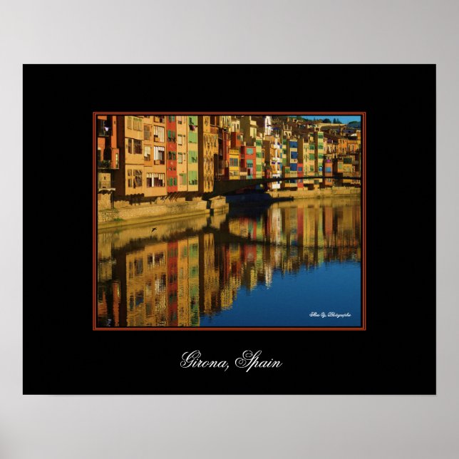 Colourful Reflections in Girona, Spain Poster (Front)