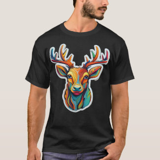 Colourful Reindeer T-Shirt