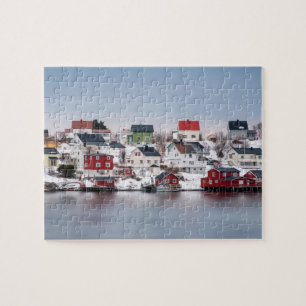Colourful Reine Fishing Village Artic Travel Jigsaw Puzzle