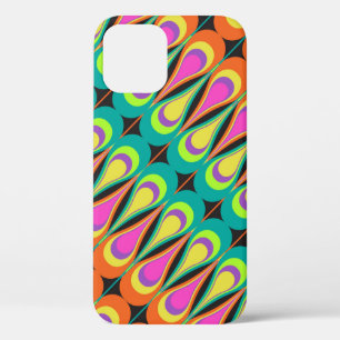 Colourful repeating diagonal pattern.abstract, art iPhone 12 case