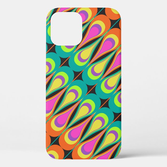 Colourful repeating diagonal pattern.abstract, art Case-Mate iPhone case (Back)