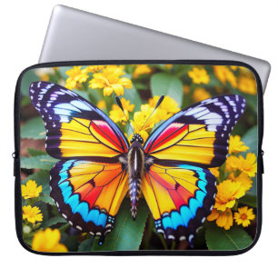 Colourful Resting Butterfly Illustration Laptop Sleeve