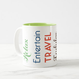 Colourful Retirement Inspiration Words Two-Tone Coffee Mug