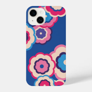 Colourful Retro 60's Floral pattern iPhone 14 Case