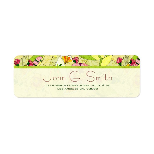 Colourful Retro Abstract Floral Collage (Front)