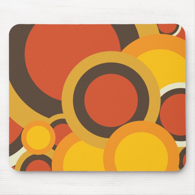 Colourful Retro Abstract Mouse Pad (Front)